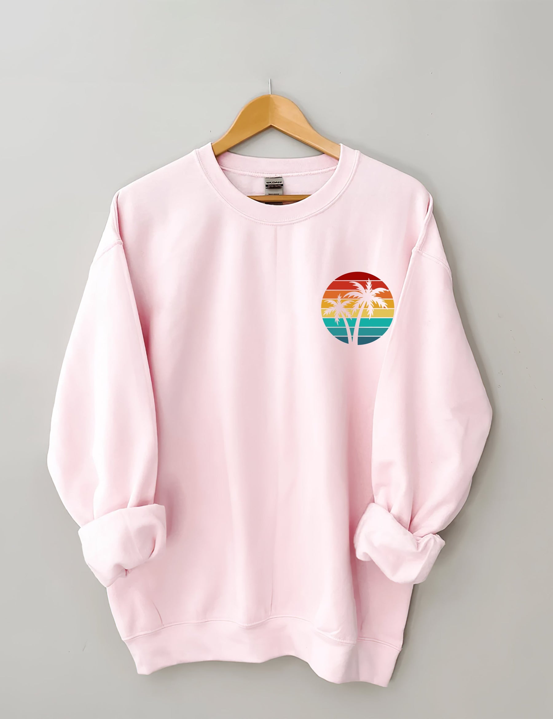 Retro Sunset Rays Wavy Sweatshirt