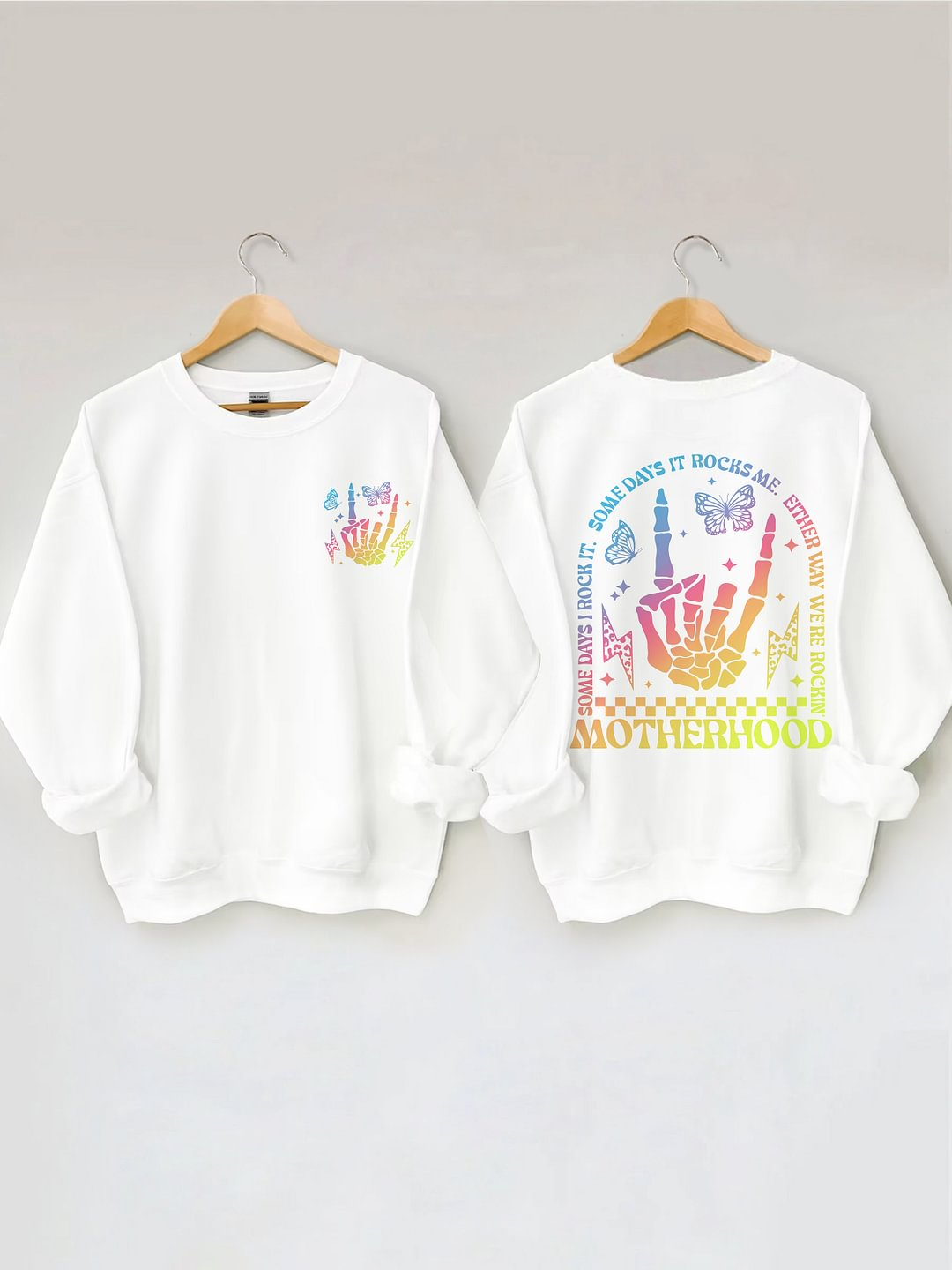 Maternité, un jour, je le rock, sweat-shirt à double imprimé