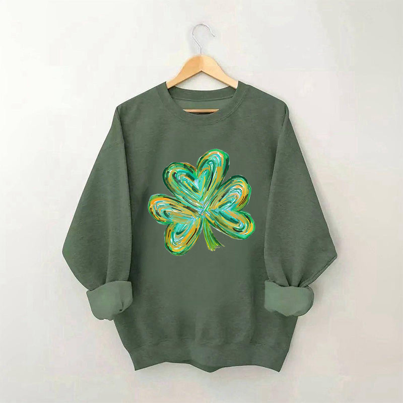 Sweat-shirt mignon trèfle à quatre feuilles de St Patricks