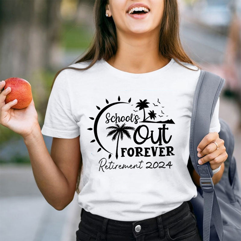 T-shirt d'enseignant retraité de l'école pour toujours