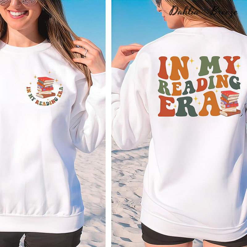 Sweat-shirt à col rond In My Reading Era