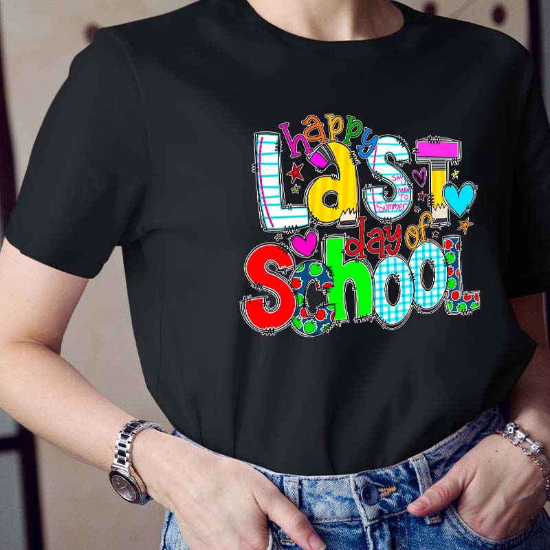 T-shirt Joyeux dernier jour d'enseignant