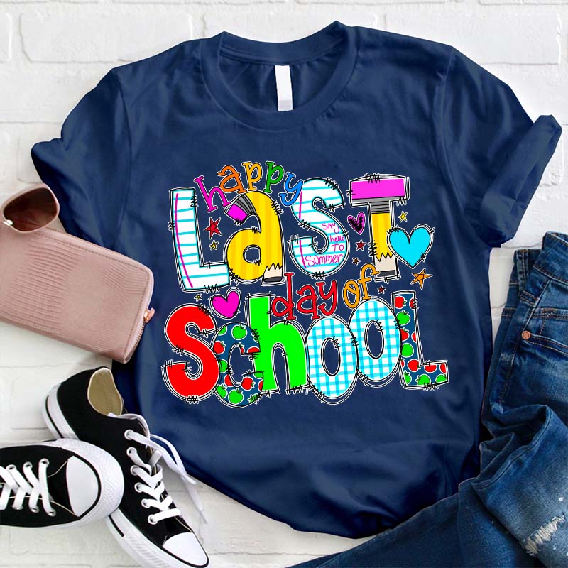 T-shirt Joyeux dernier jour d'enseignant