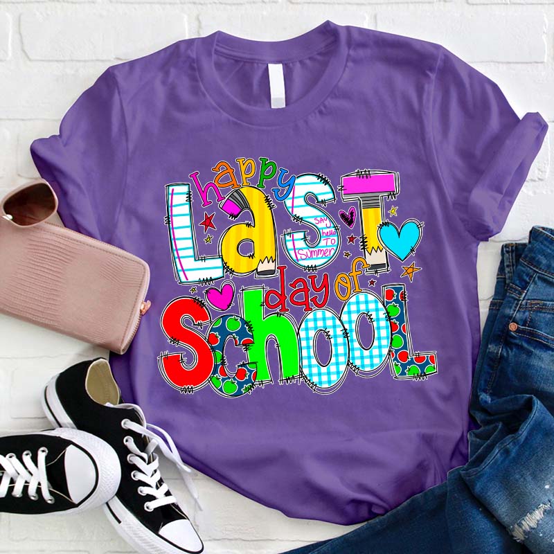 T-shirt Joyeux dernier jour d'enseignant