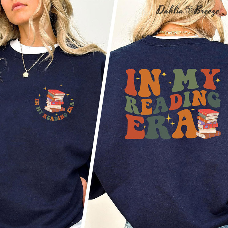 Sweat-shirt à col rond In My Reading Era