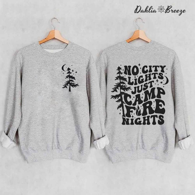 Camp Life - Sweat-shirt imprimé arbre de vie et lettres