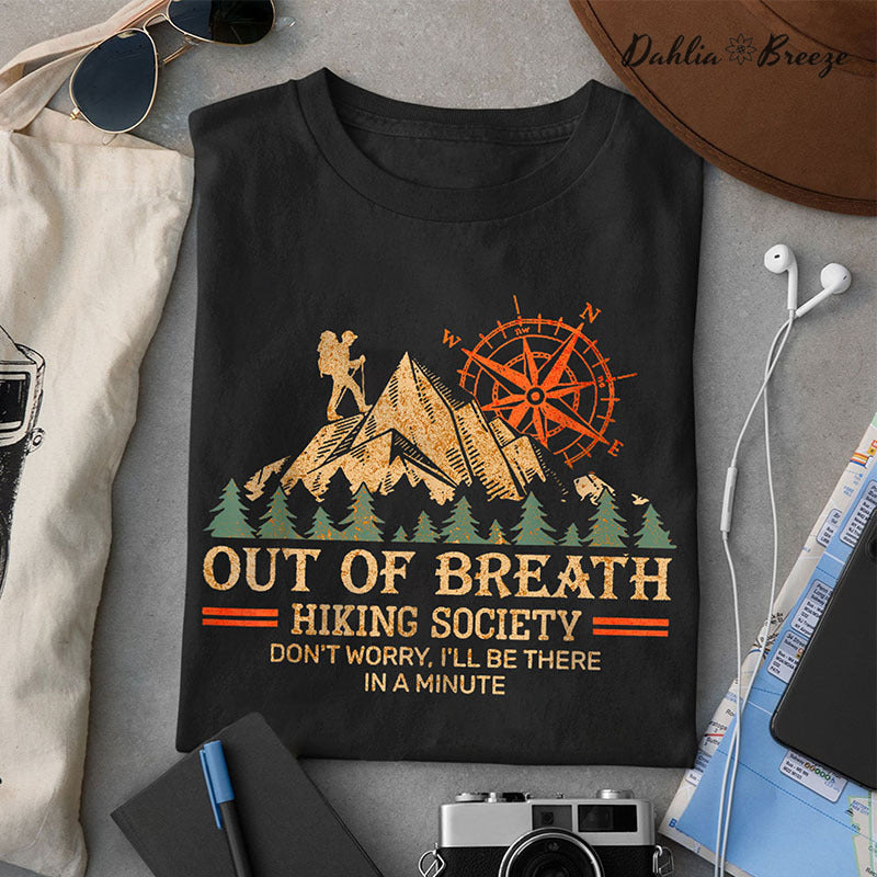 T-shirt de randonnée vintage à bout de souffle