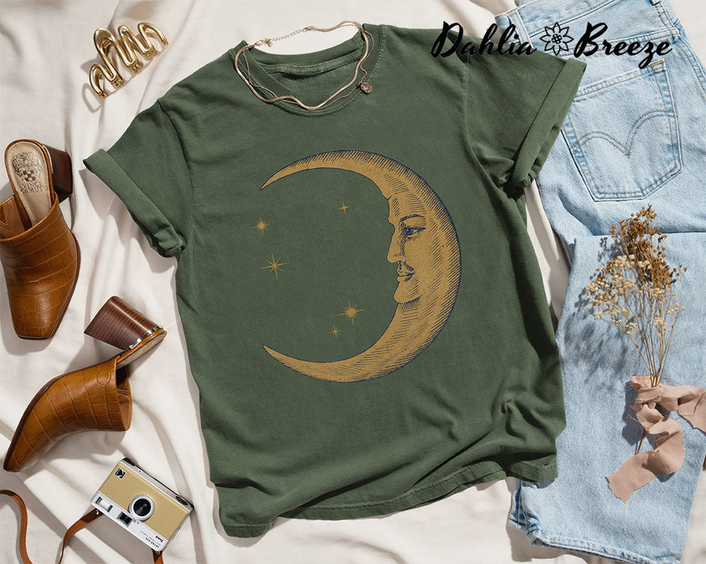 Vintage Moon Graphic T-shirt
