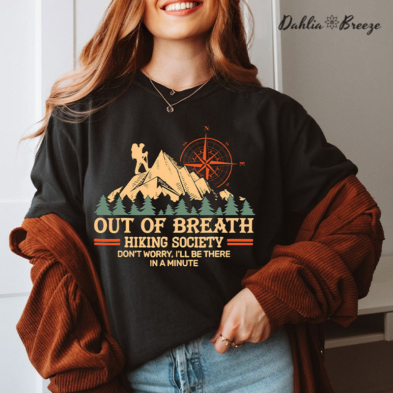 T-shirt de randonnée vintage à bout de souffle
