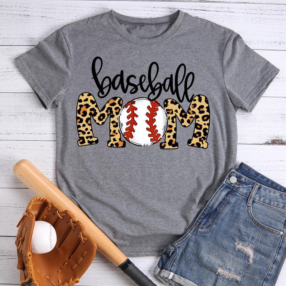 T-shirt maman baseball léopard