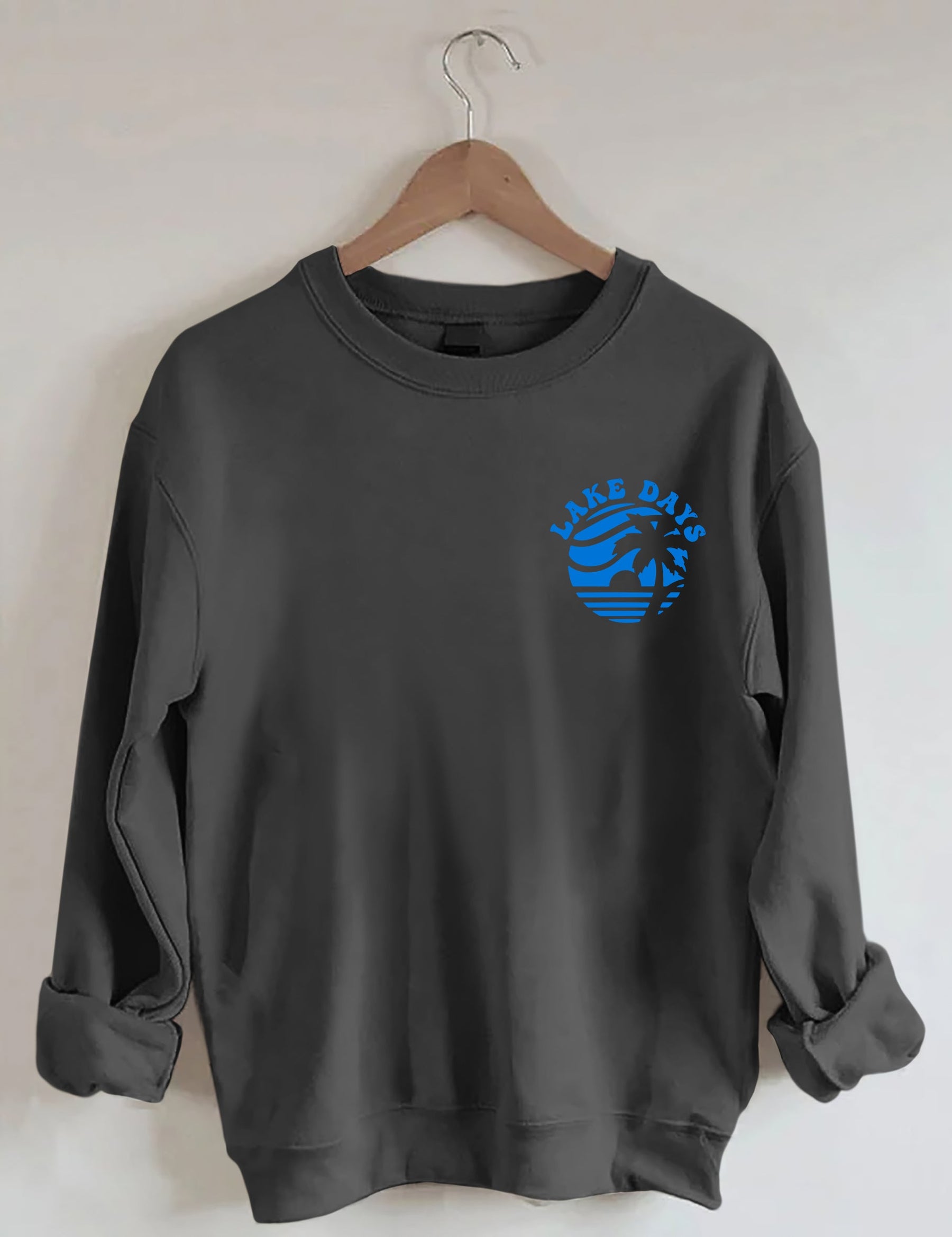 Boat Waves Sun Rays Lake Days Sweatshirt