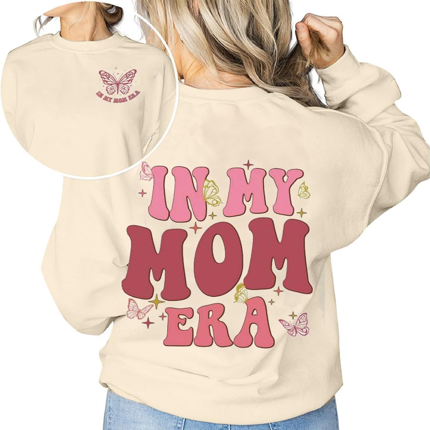 Sweat-shirt papillon mignon In My Mom Era