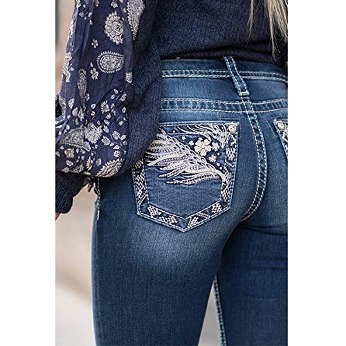 Jean micro évasé en denim slim extensible