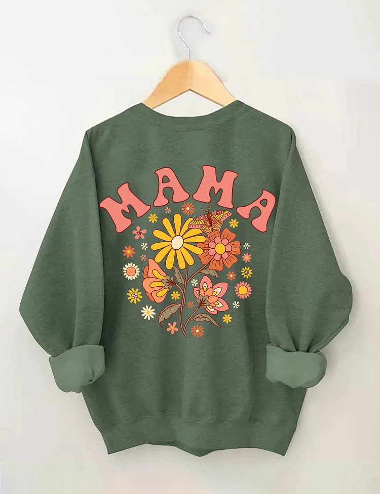 Sweat-shirt tendance Floral Mama
