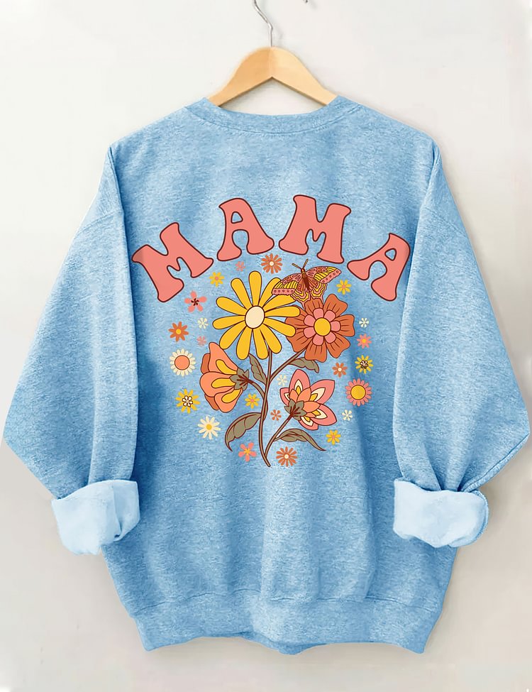 Sweat-shirt tendance Floral Mama