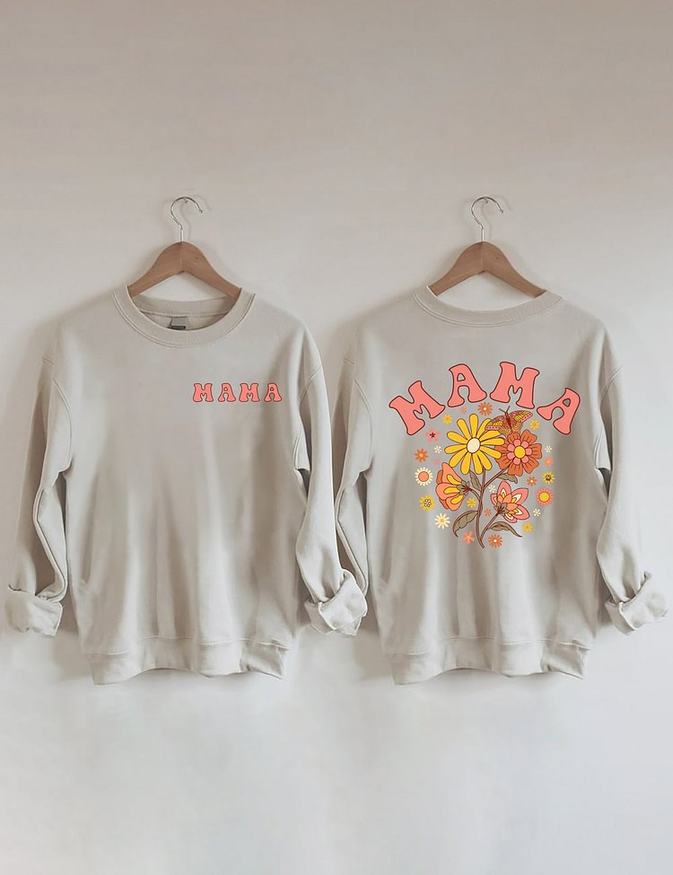 Sweat-shirt tendance Floral Mama