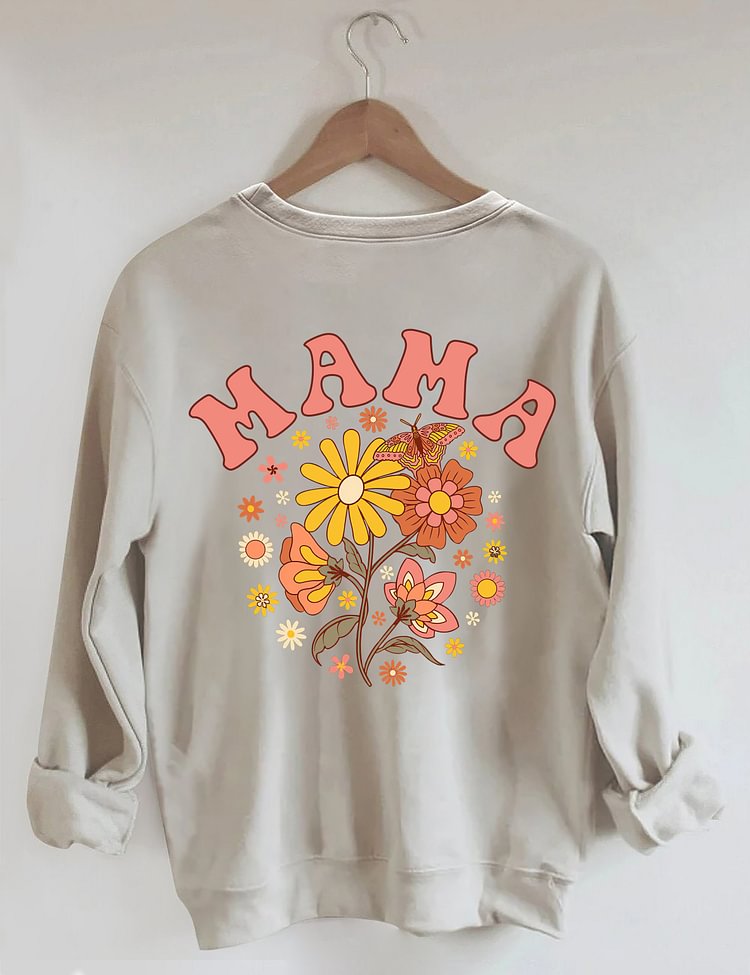 Sweat-shirt tendance Floral Mama