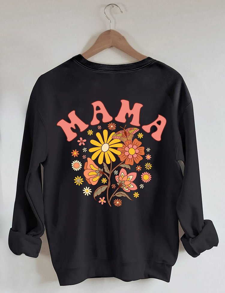 Sweat-shirt tendance Floral Mama