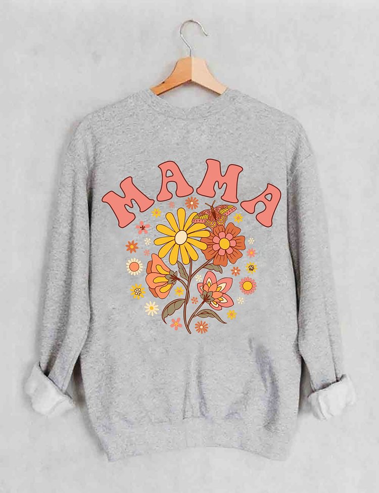 Sweat-shirt tendance Floral Mama