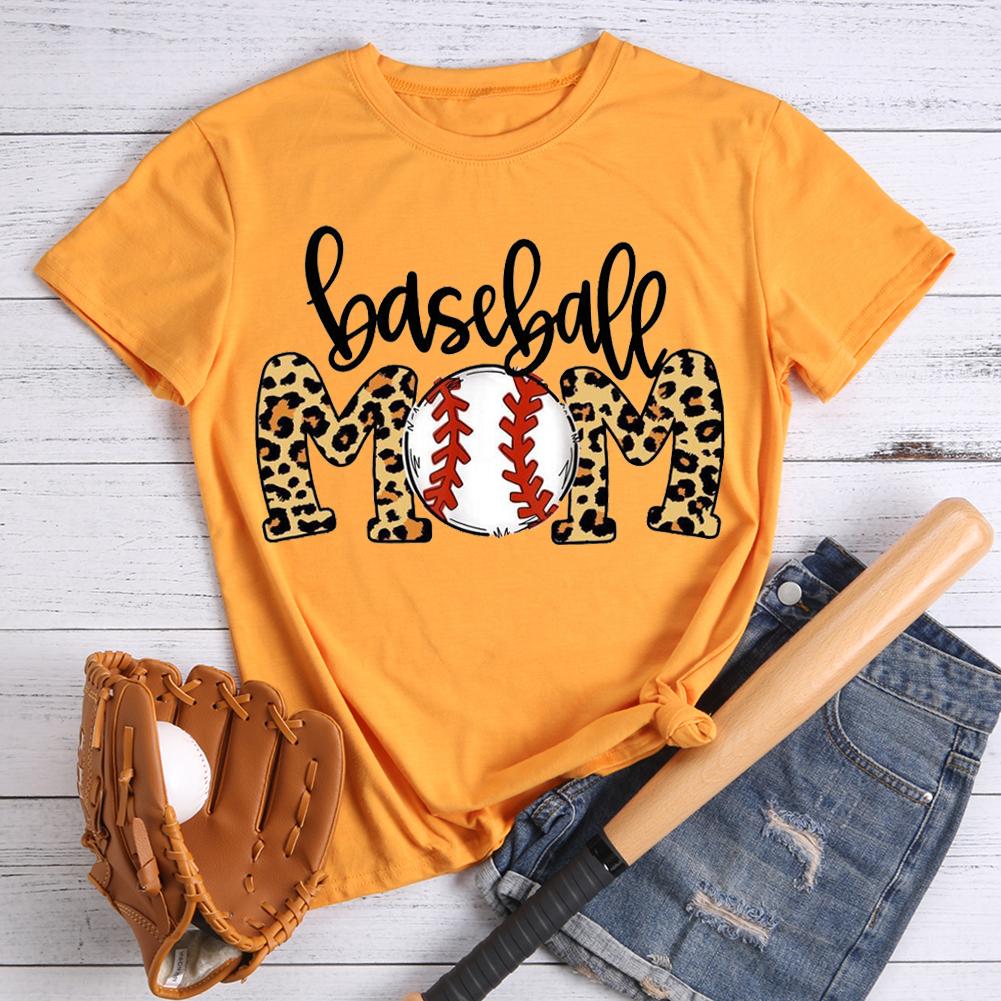T-shirt maman baseball léopard