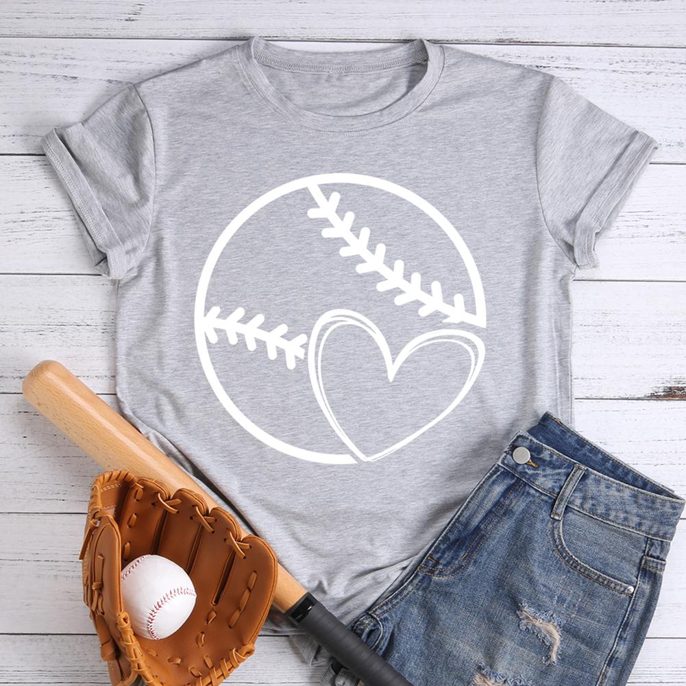 T-shirt coeur d'amour de baseball
