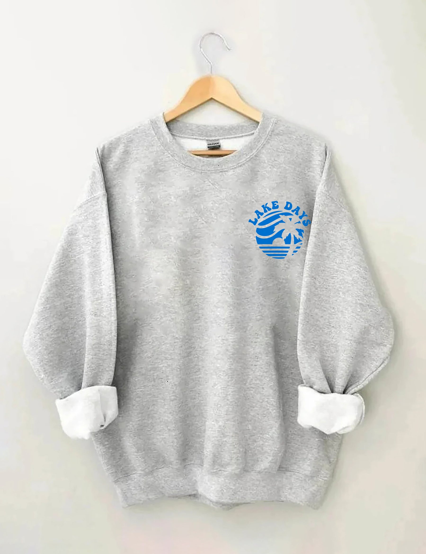 Boat Waves Sun Rays Lake Days Sweatshirt