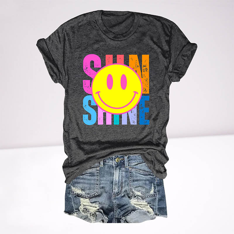 T-shirt visage souriant soleil