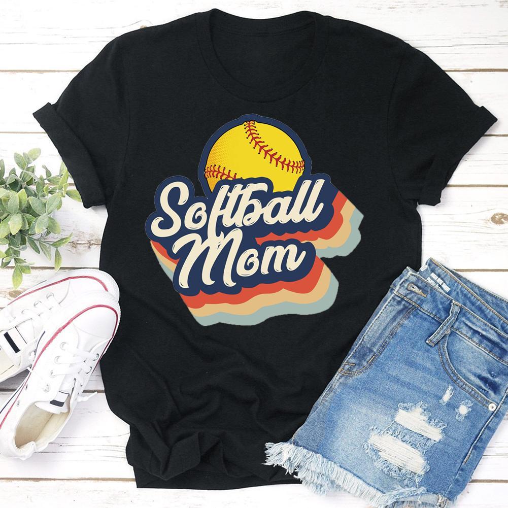 T-shirt rétro de maman de softball