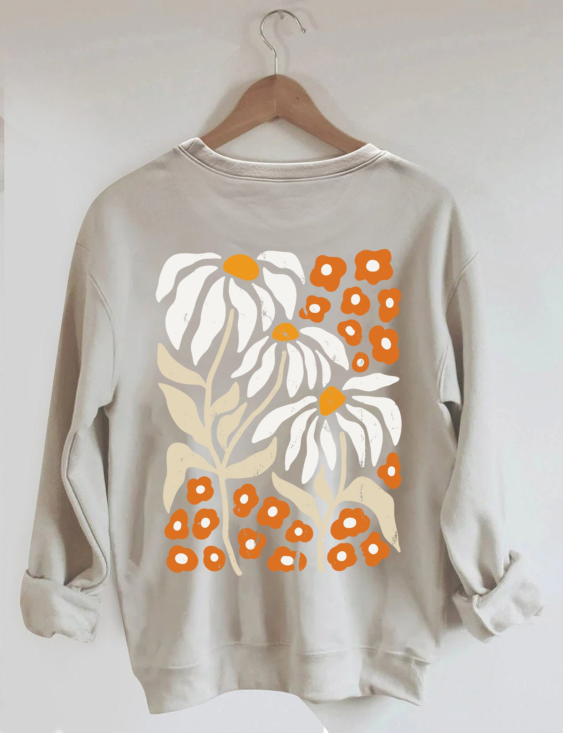 Cultivez des pensées positives Sweat-shirt Vintage Wildflowers