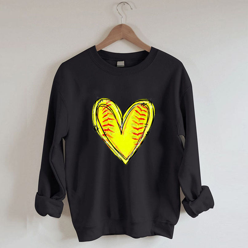 Baseball-Herz-Sweatshirt