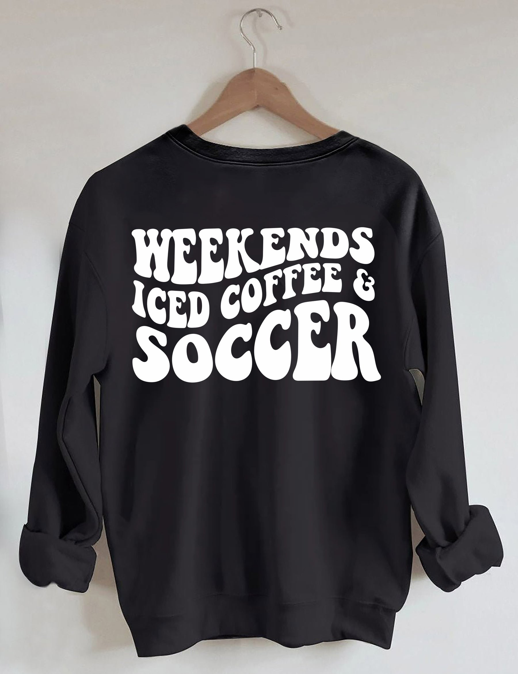 Sweat-shirt de football au café glacé du week-end