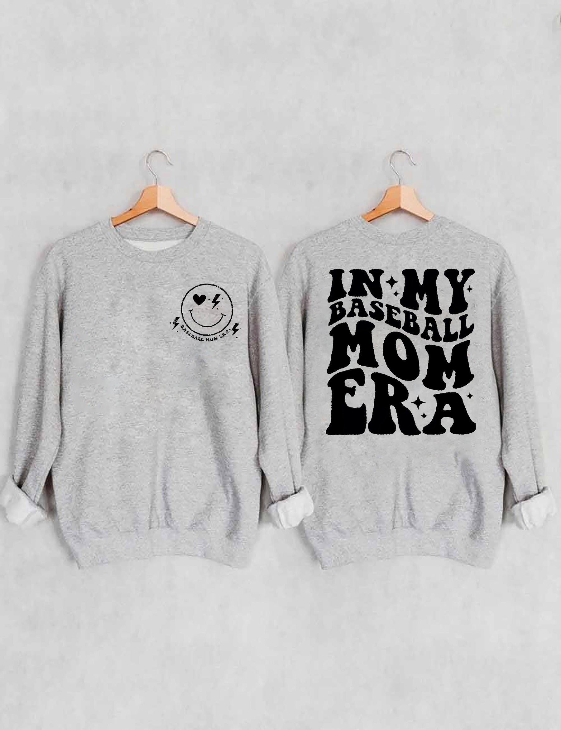 Sweat-shirt Dans mon époque de maman de baseball