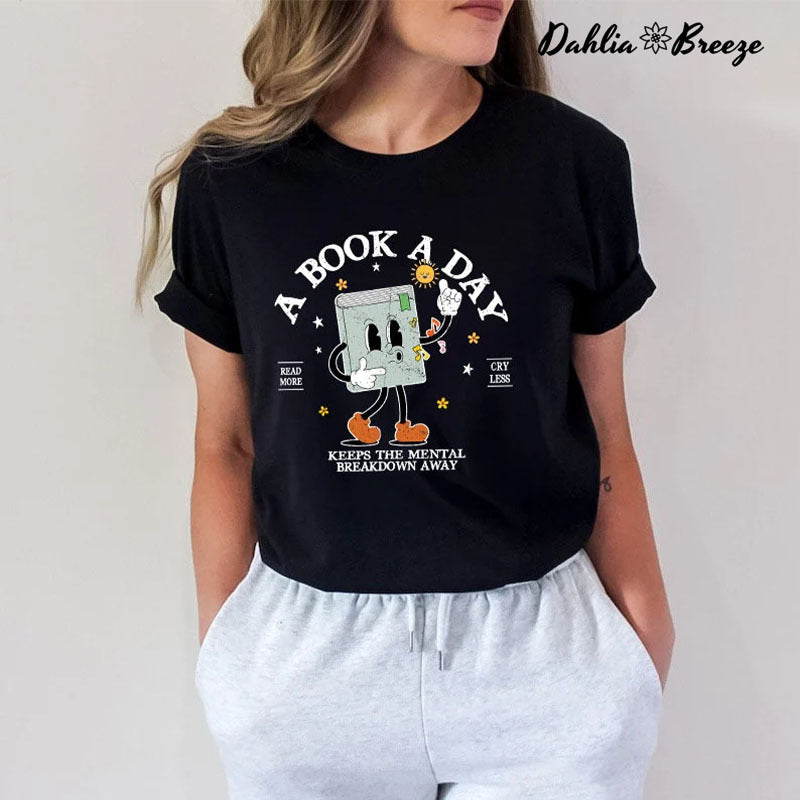 T-shirt Un livre par jour, livre de lecture