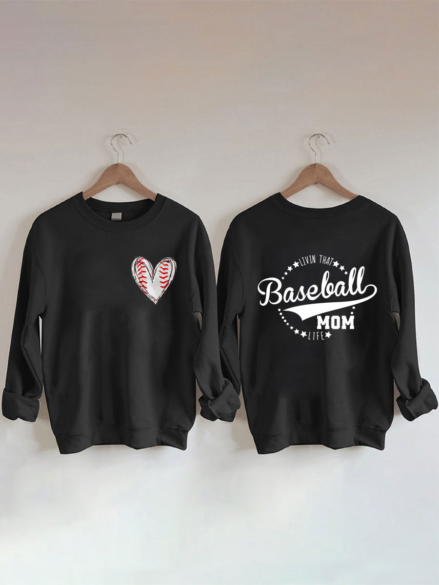 Sweat-shirt Livin' That Baseball Mom Life