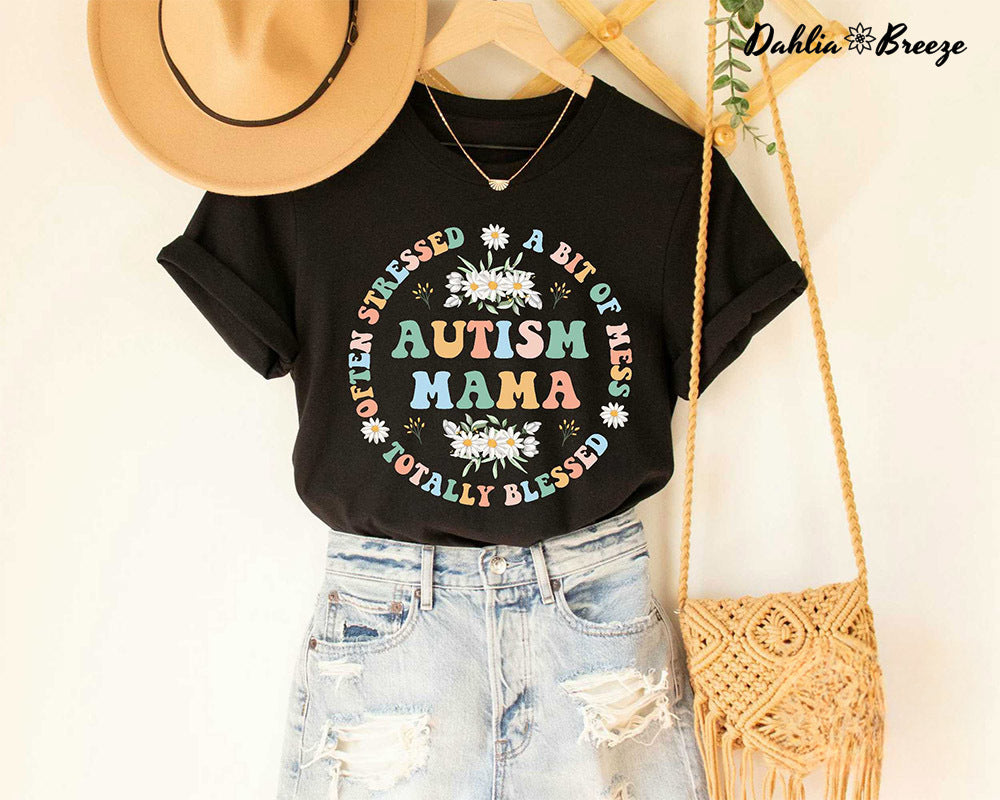 T-shirt de sensibilisation à l'autisme Mama