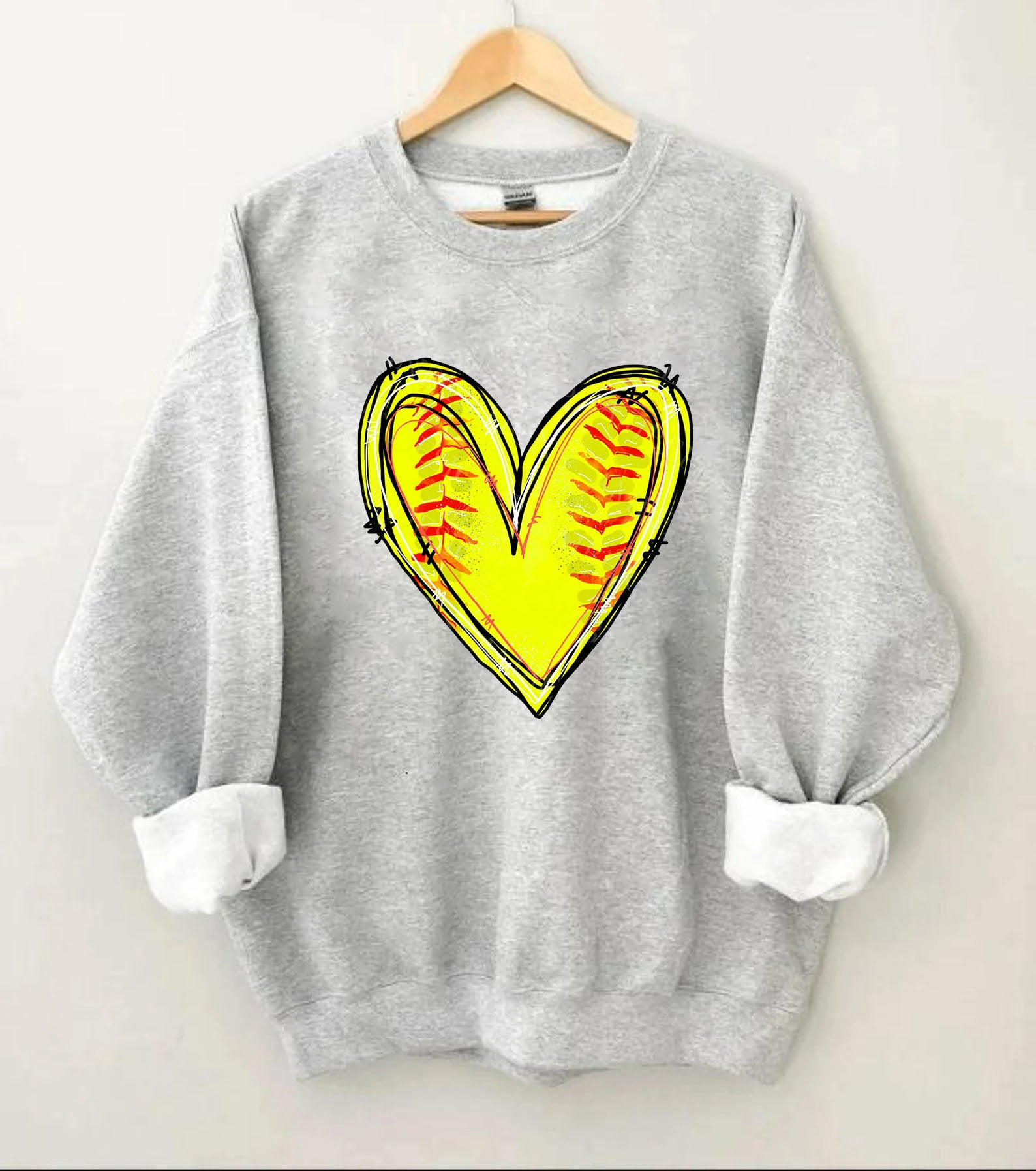 Baseball-Herz-Sweatshirt