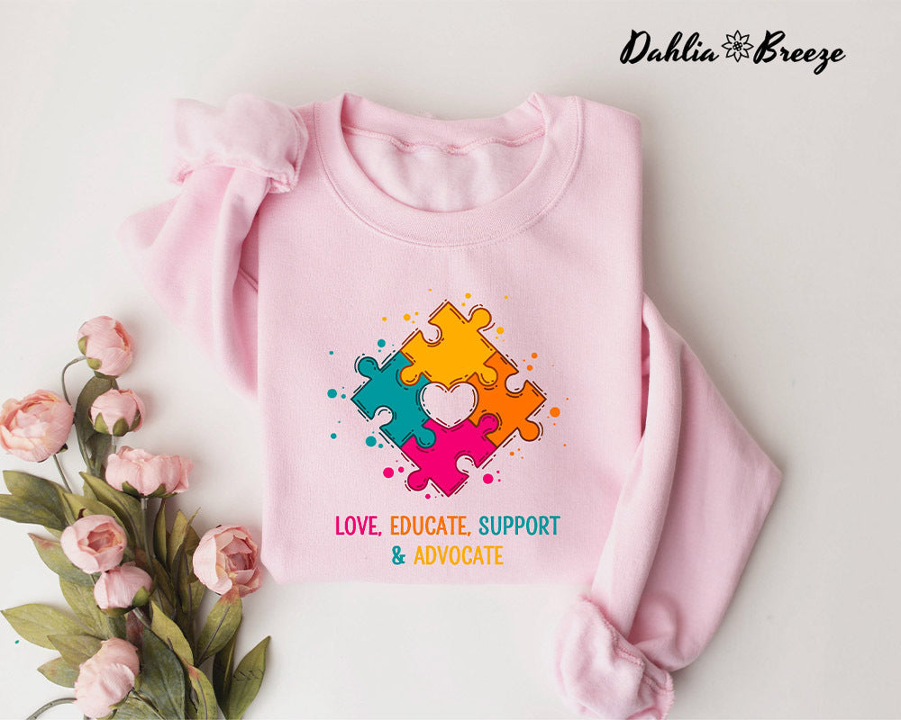 Sweat-shirt mignon pour professeur d'autisme