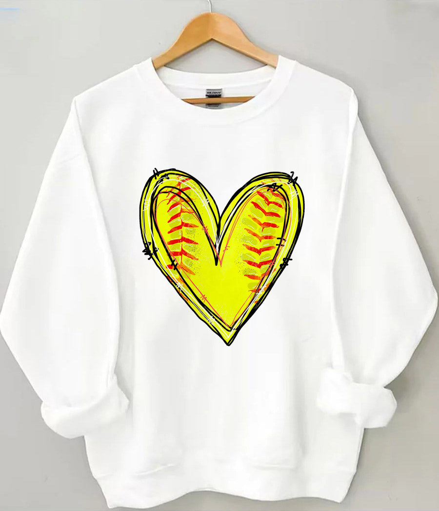 Baseball-Herz-Sweatshirt