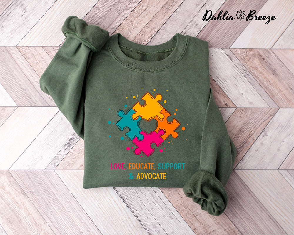 Sweat-shirt mignon pour professeur d'autisme