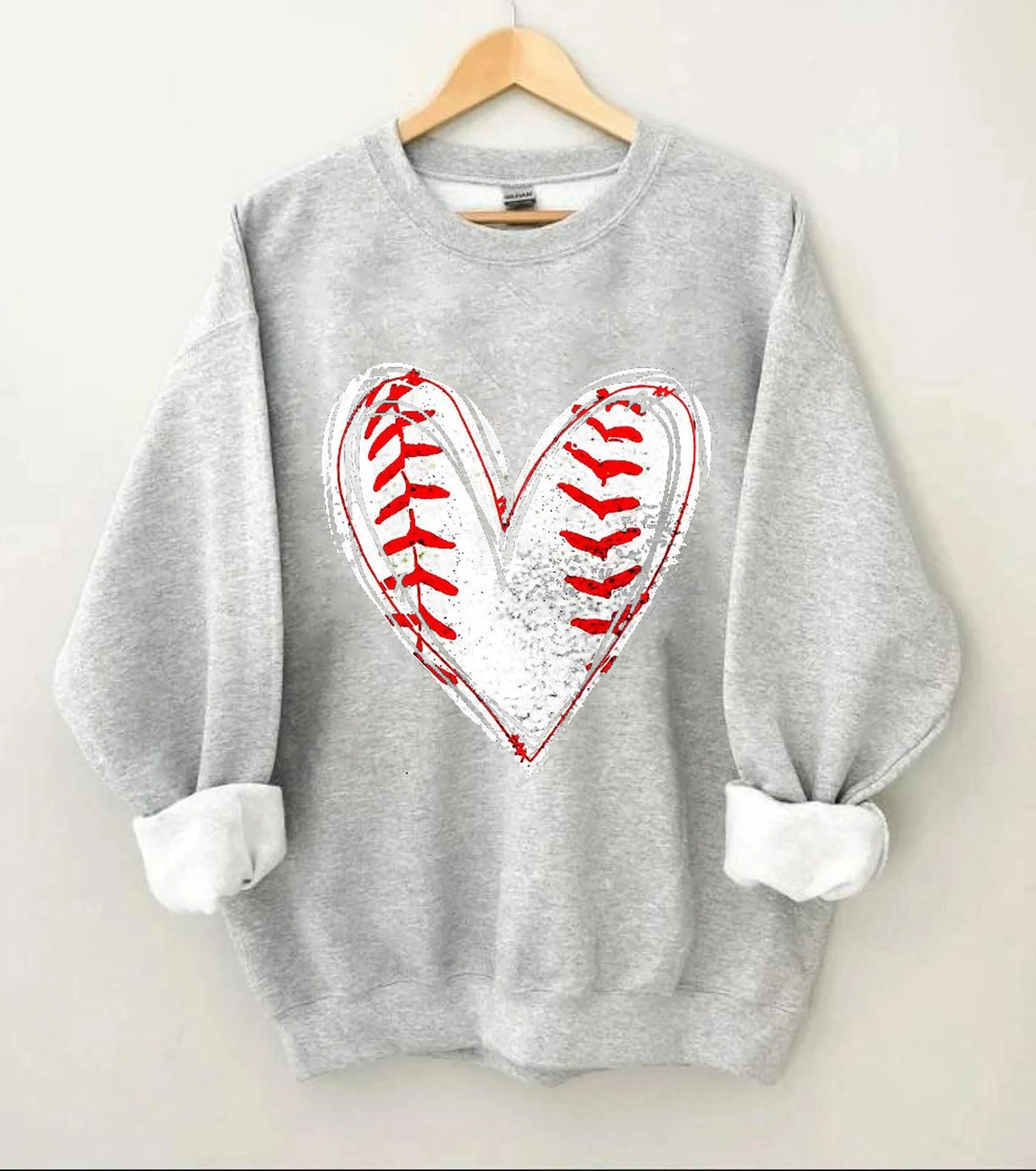 Chemise de siège coeur de baseball