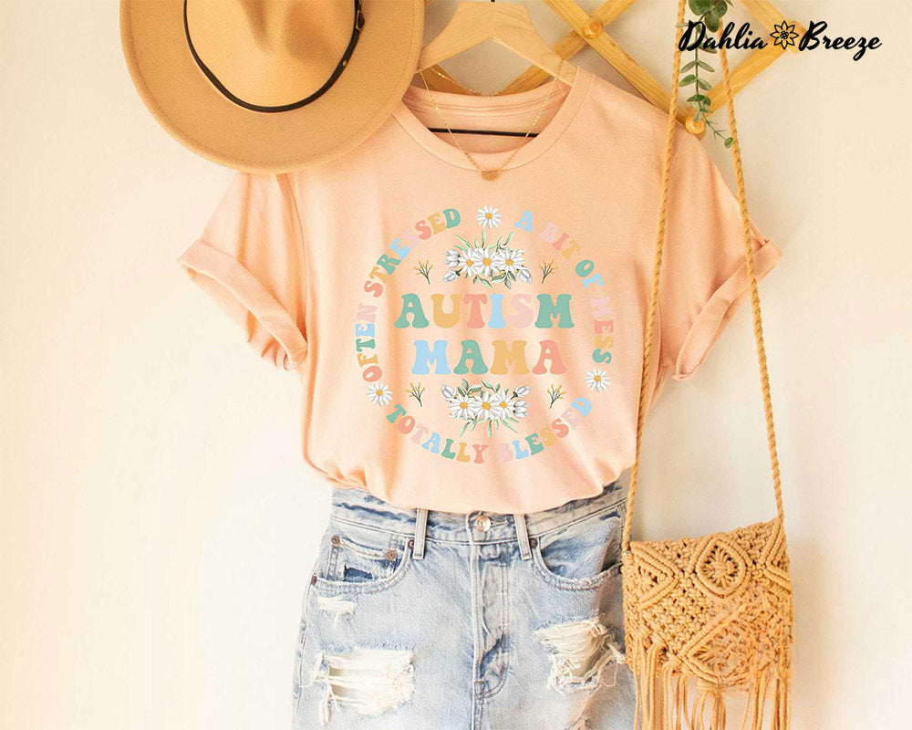 T-shirt de sensibilisation à l'autisme Mama