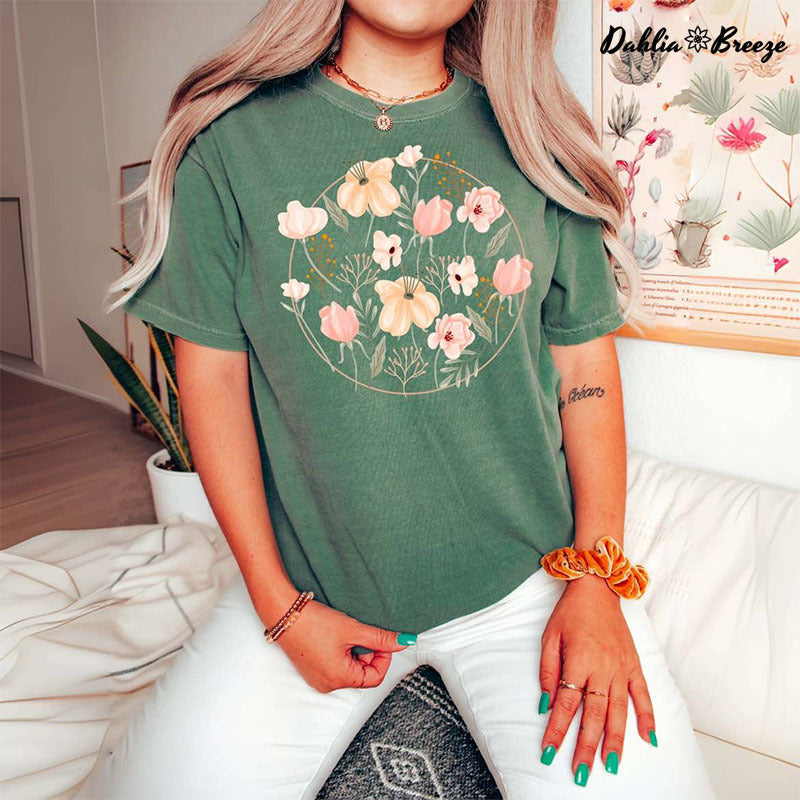 T-shirt amoureux des fleurs sauvages