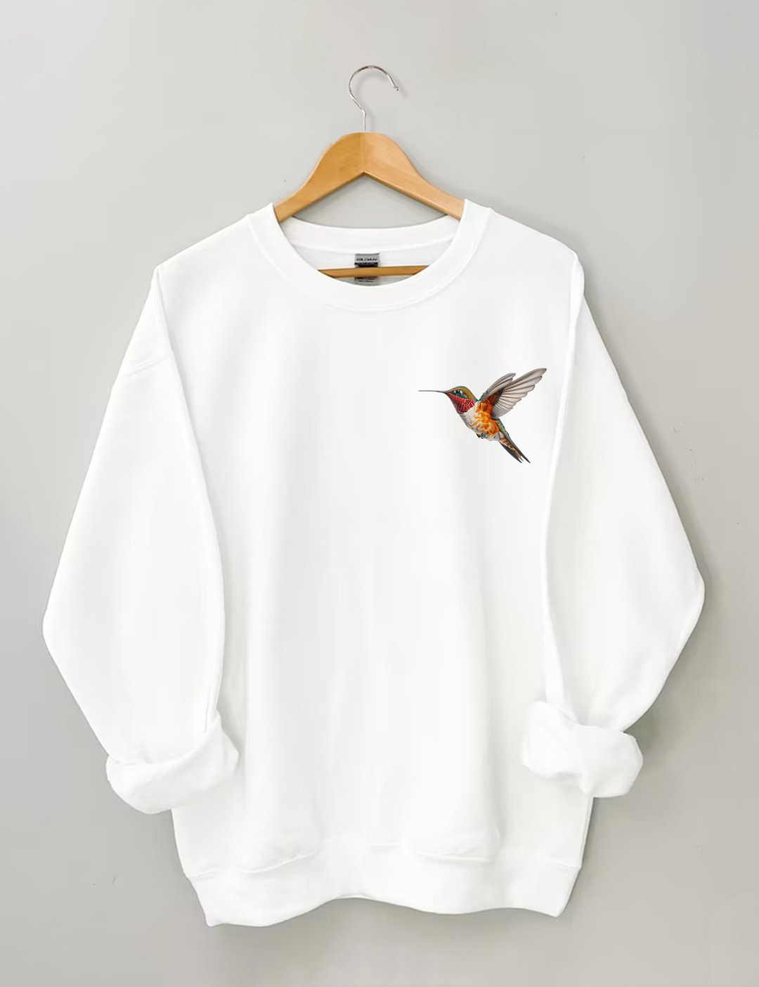 Sweat-shirt fleurs sauvages et oiseaux