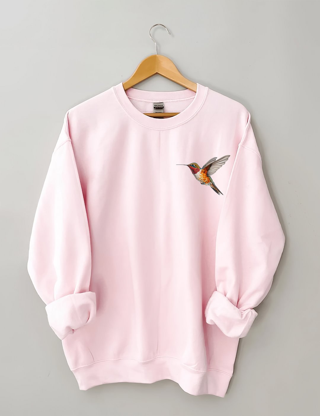 Sweat-shirt fleurs sauvages et oiseaux
