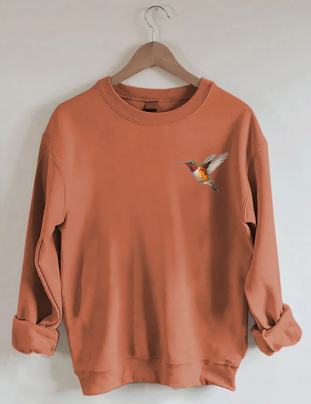 Sweat-shirt fleurs sauvages et oiseaux