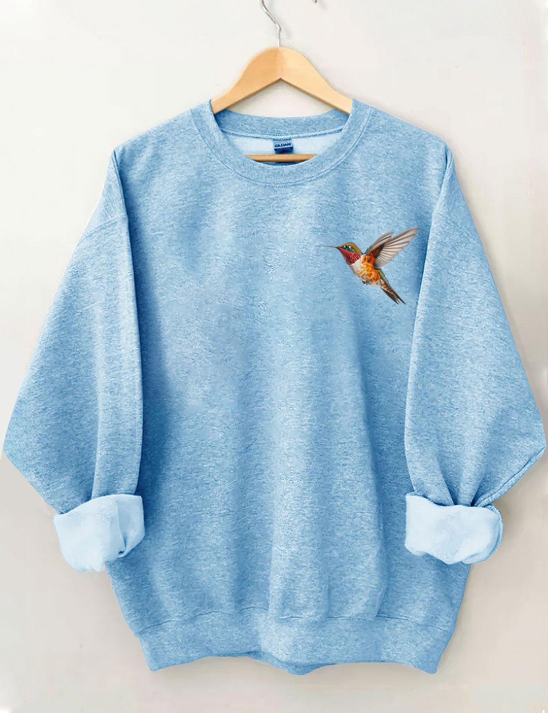 Sweat-shirt fleurs sauvages et oiseaux