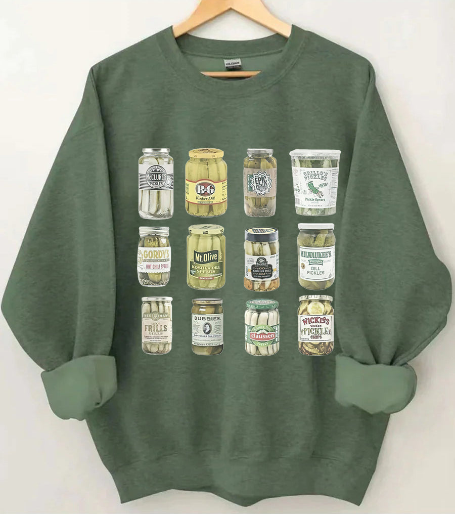 Sweatshirt mit eingemachten Gurken
