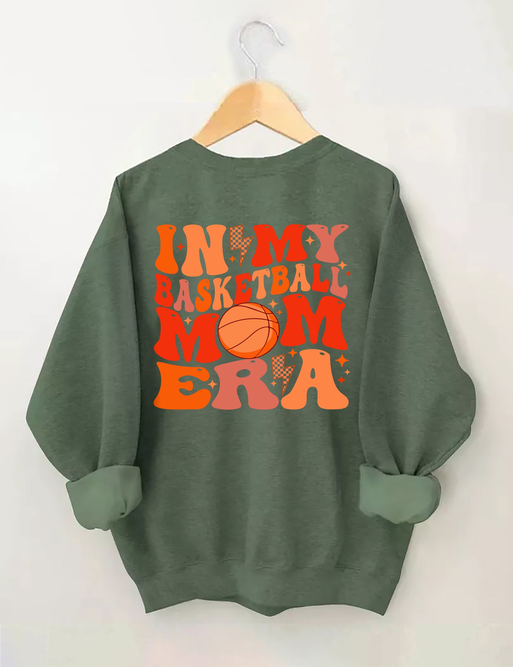 Sweat-shirt Dans mon ère de maman de basket-ball
