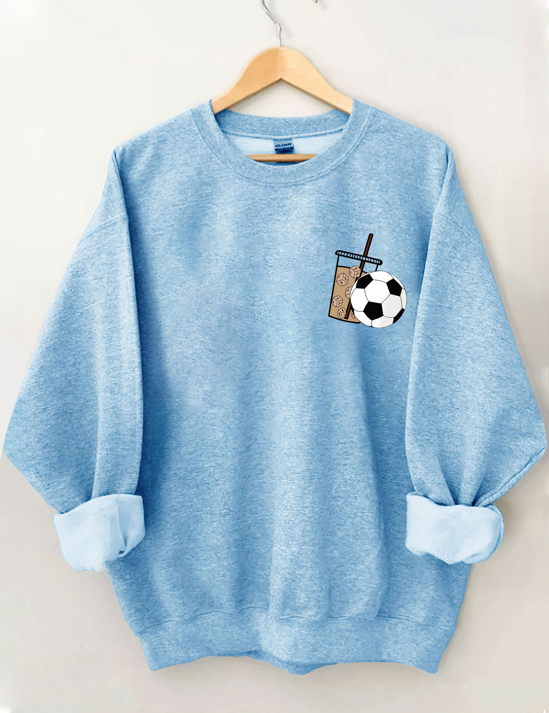 Sweat-shirt de football au café glacé du week-end