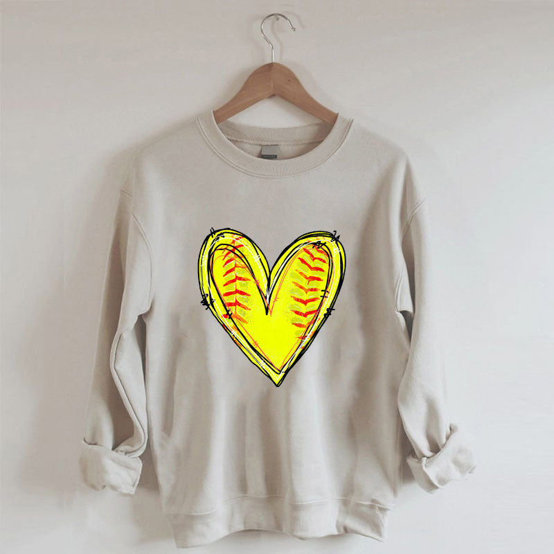 Baseball-Herz-Sweatshirt